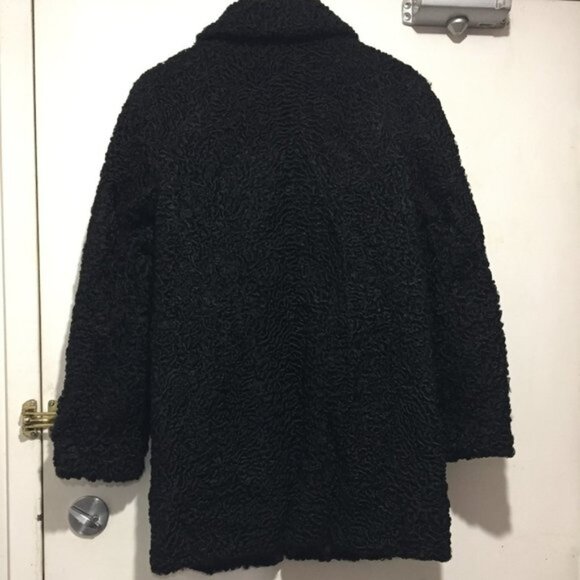 VINTAGE PERSIAN LAMB FUR REVERSIBLE COAT SIZE S - Picture 3 of 3